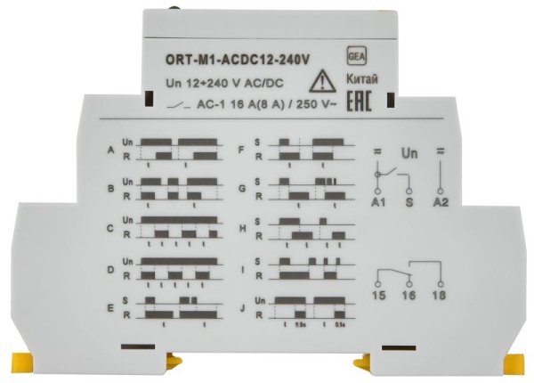 Реле времени многофункц. ORT 1 контакт 12-240В AC/DC IEK ORT-M1-ACDC12-240V