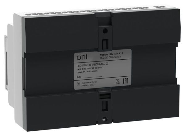 Модуль ЦПУ ПЛК 410 14 DI 8 RO 220В AC с Ethernet портом с экраном ONI PLC-410-CPU-14D08R-1AC-00