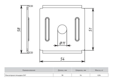 Площадка фиксаторная EKF fp