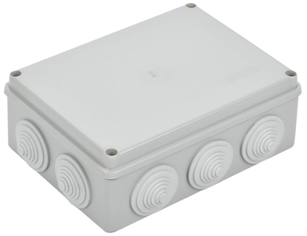 Коробка распаячная ОП 190х140х70 IP55 КМ41244 RAL7035 (10 гермовводов) IEK UKO11-190-140-070-K41-55