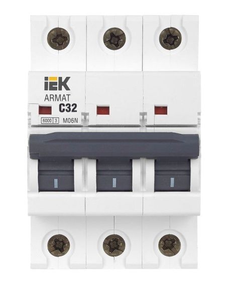 Выключатель автоматический модульный 3п C 32А M06N ARMAT IEK AR-M06N-3-C032