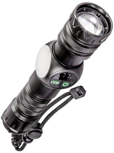 Фонарь аккумуляторный ручной 10Вт LaserLED Li-ion 26650 3000мА.ч с магнитом алюм. КОСМОС KOC812Lit