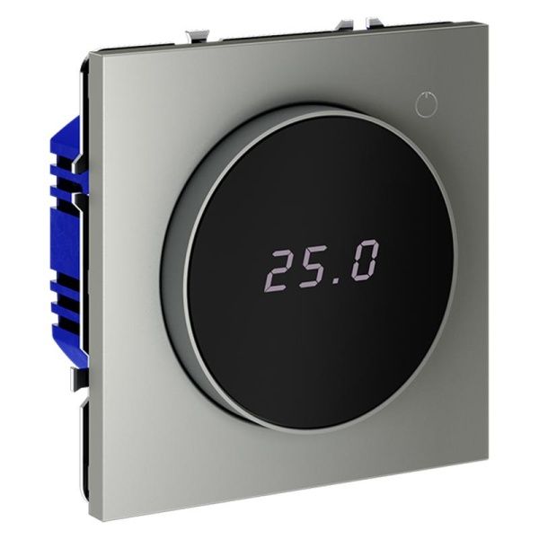 Терморегулятор электронный S70 с индикацией и датчиком для теплого пола механизм сталь Voltum VLS070105