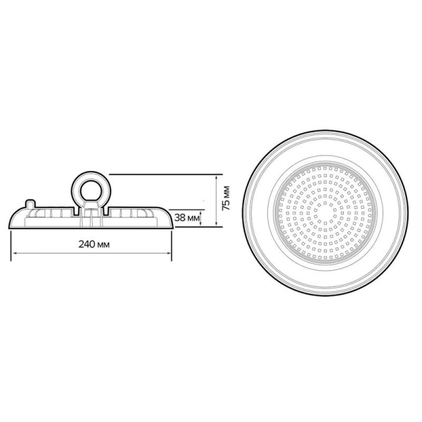 Светильник светодиодный PHB UFO 04 100Вт 5000К IP65 120град. ДСП для высоких пролетов HIGHBAY Pro JazzWay 5045569