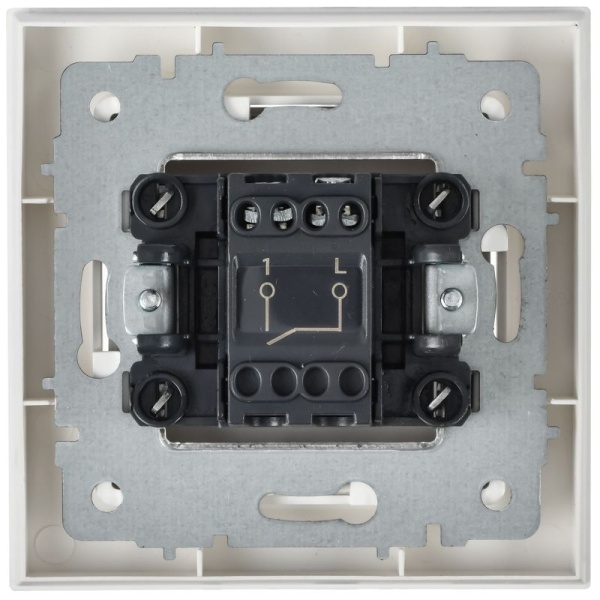 Выключатель 1-кл. СП BRITE ВСР10-1-0-БрАБ 10А в сборе арктич. бел. IEK BR-V10-0-10-K91-F