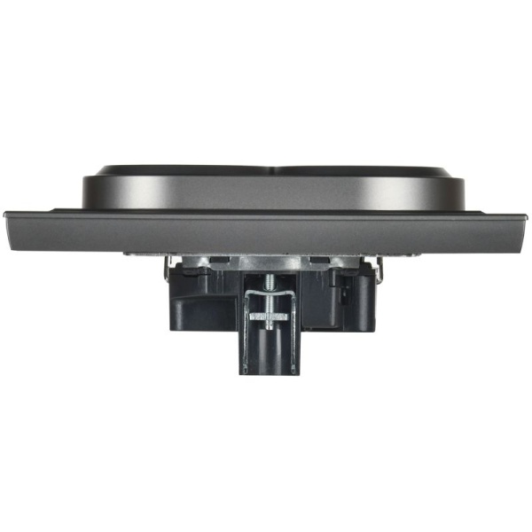 Розетка 2-м СП BRITE РС12-3-БрС 16А в сборе с заземл. без защ. шторок сталь IEK BR-R21-16-K46-F