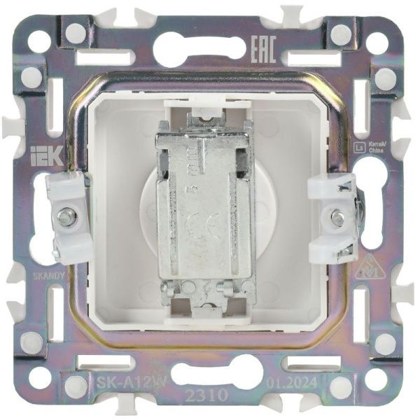Розетка TV оконечная SKANDY SK-A12W арктич. бел. IEK SK-A10-O-K01