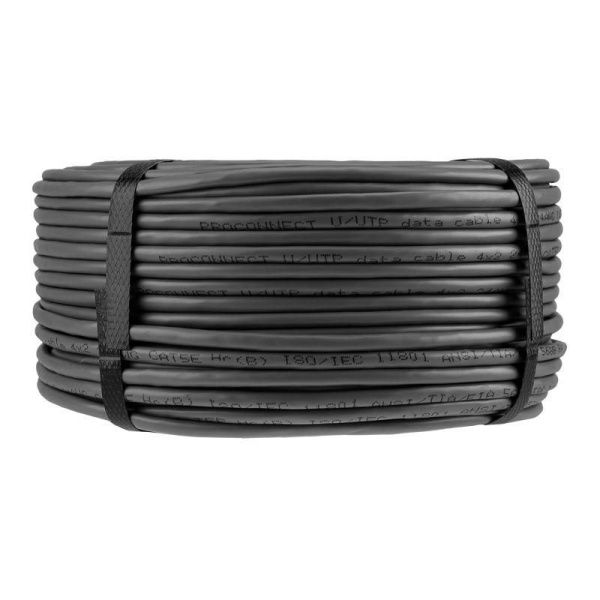 Кабель витая пара U/UTP кат.5E 4х2х24AWG CU медь 100МГц PVC сер. (уп.50м) PROCONNECT 01-0052-50