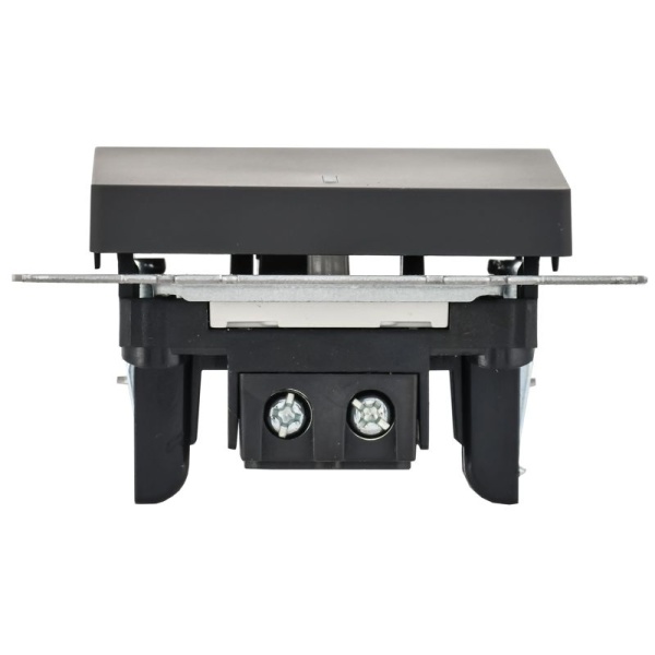 Выключатель 1-кл. СП BRITE ВС10-1-1-БрГ 10А с индик. механизм графит IEK BR-V10-1-10-K53