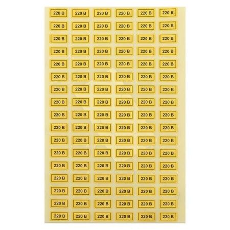 Наклейка "220В" 10х15мм EKF an-2-02