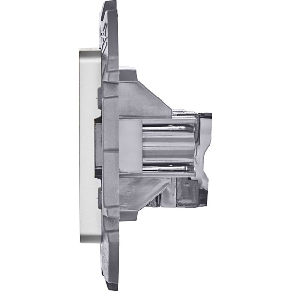 Розетка компьютерная Inspiria RJ45 кат.5E UTP алюм. IEK 673827