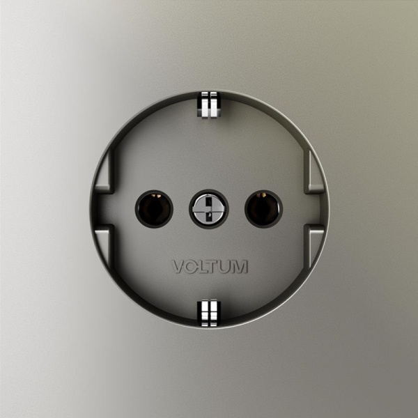 Розетка 1-м СП S70 16А с заземл. механизм шелк Voltum VLS040104