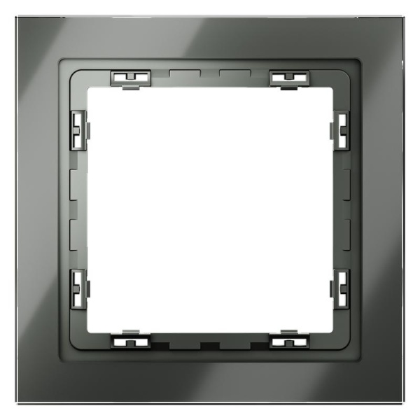 Рамка 1-м. S70 стеклян. титан Voltum VLS110106