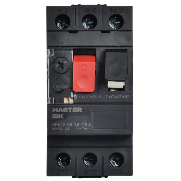 Пускатель ПРК32-2.5 In2.5А Ir1.6-2.5А Ue 660В KARAT IEK DMS11-D25