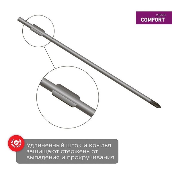 Отвертка крестовая PH 2х125мм двухкомпонентн. рукоятка Rexant 12-4728