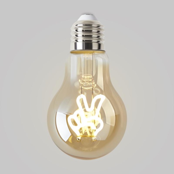 Лампа светодиодная филаментная Loft 271 A60 3Вт 2400К E27 Voltega 8584