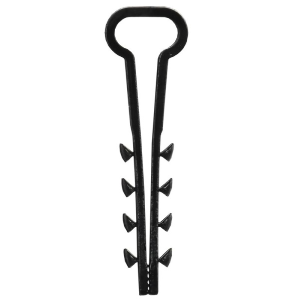 Дюбель-хомут 10х5мм для плоского кабеля нейлон черн. (уп.100шт) GENERICA UDH14-10-05-100-K02-G