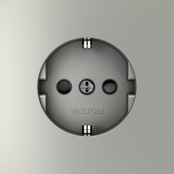 Розетка 1-м СП S70 16А с заземл. защ. шторки механизм сталь Voltum VLS040205