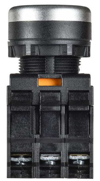 Кнопка d22мм 1НО+1НЗ MASTER с подсветкой и фиксацией бел. IEK MI-BT60-11TD-3-11-K01