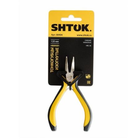 Тонкогубцы изогнутые "Мини" 120мм (08404) SHTOK 376307