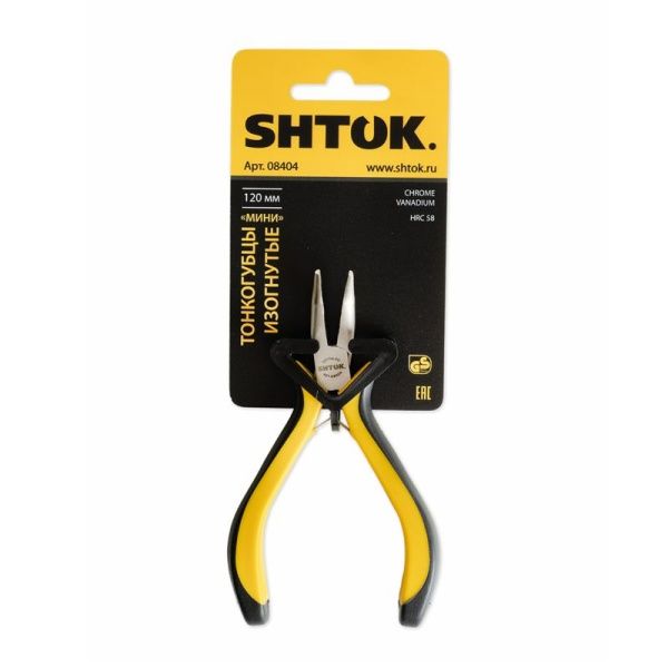 Тонкогубцы изогнутые "Мини" 120мм (08404) SHTOK 376307