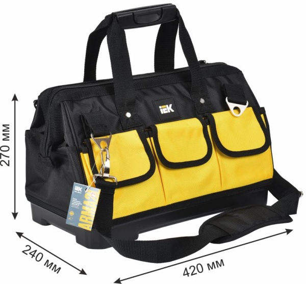 Сумка монтажника с пластиковым дном BG-03 IEK ARMA2L 5 IEK A2L5-BG12-03-K02