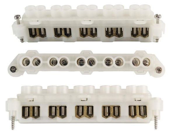 Коробка распределительная 140х140х76мм IP66 в комплекте с клеммным рядом 10х10кв.мм 76А сер. Extherm JB-100-GR