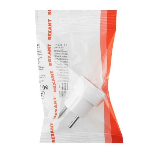 Переходник сетевой "стакан" с бортами 220В 6А Rexant 11-1021
