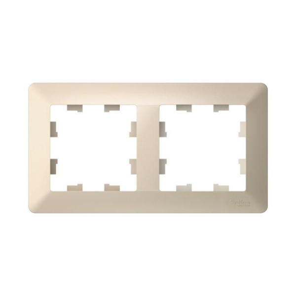 Рамка 2-м AtlasDesign Air беж./дым. бел. SE ATN220202