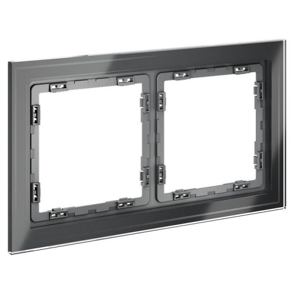 Рамка 2-м S70 стеклян. графит Voltum VLS110207