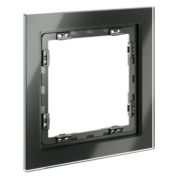 Рамка 1-м. S70 стеклян. титан Voltum VLS110106