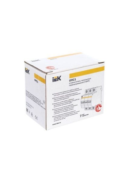 Ограничитель перенапряжения ОПС1-B 3P KARAT IEK MOP20-3-B