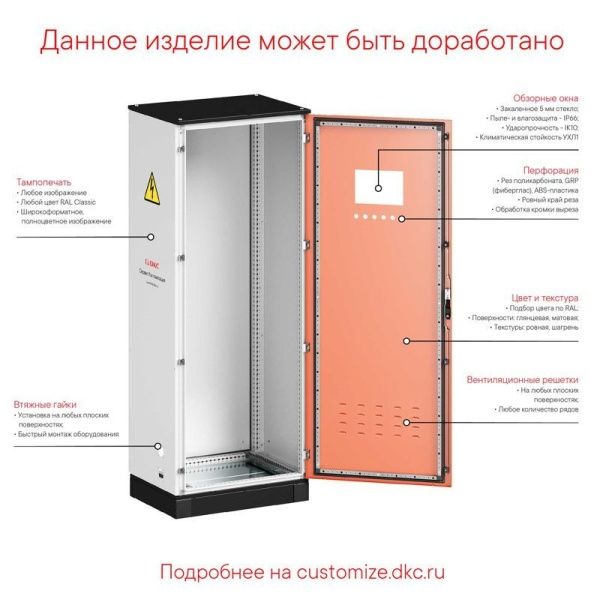 Комплект угловых элементов с пластиковыми заглушками В=100мм (уп.4шт) DKC R5NBP01B