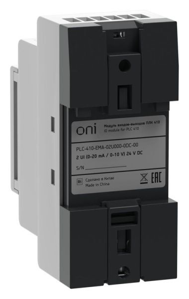 Модуль входов выходов ПЛК 410 2 UI (0-20мА/0-10В) 24В DC ONI PLC-410-EMA-02U000-0DC-00