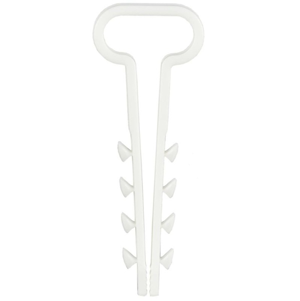 Дюбель-хомут 14х6мм для плоского кабеля нейлон бел. (уп.100шт) GENERICA UDH14-14-06-100-K01-G