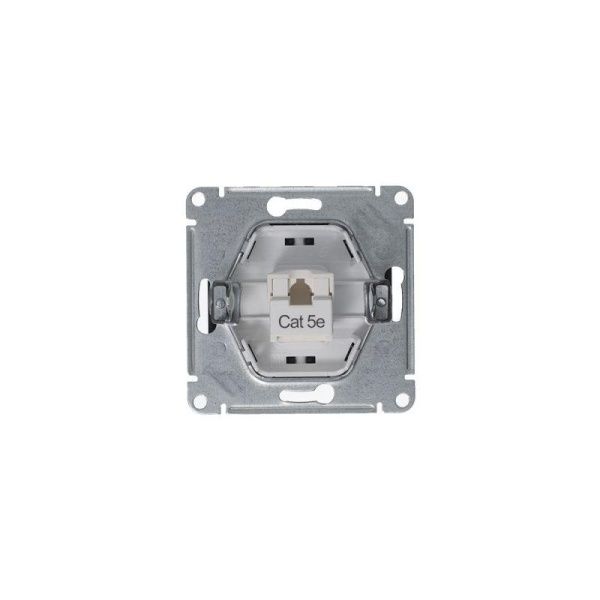 Розетка компьютерная 1-м Glossa RJ45 кат.5E механизм антрацит SE GSL000781K