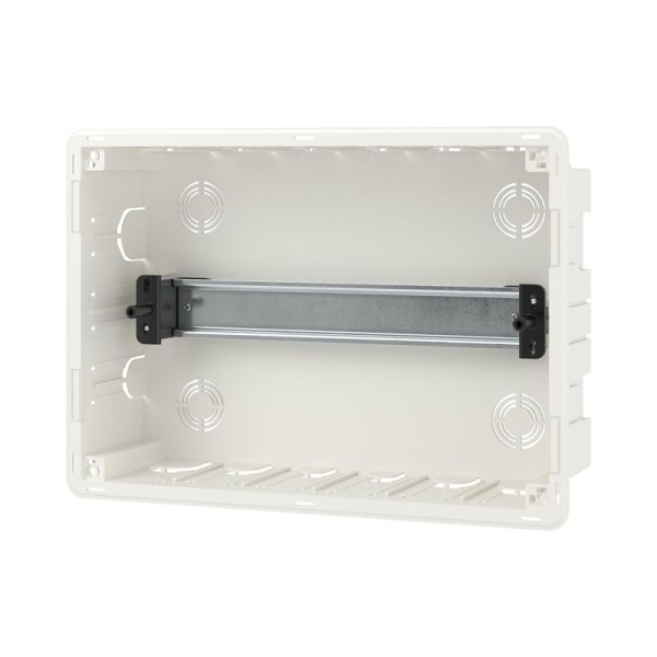 Щиток встраиваемый Фрейм (FRAME) ЩРв-п-12 12мод с тонированной дверцей с 2 шинами PEN на 6 и 8 отверст. бел. DKC F12B1WD