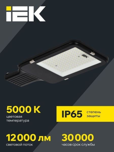 Светильник светодиодный ДКУ 1013-120Д 5000К IP65 уличный консольный IEK LDKU1-1013-120-5000-K03