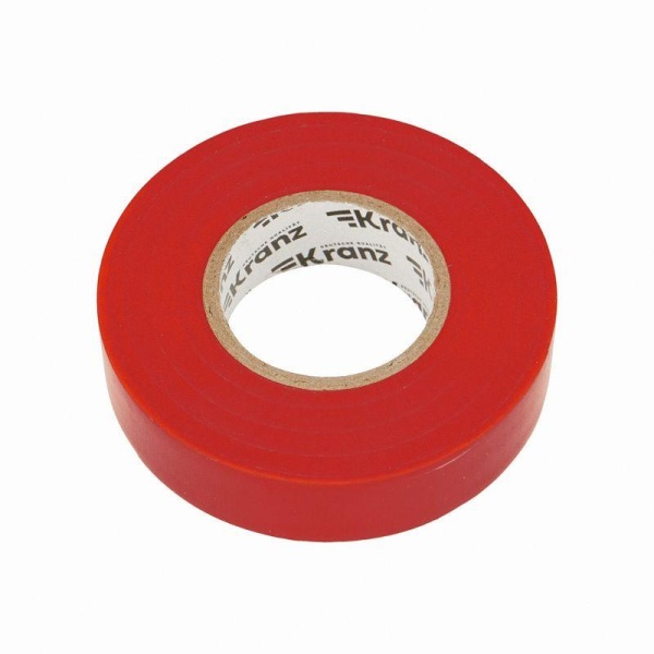 Изолента ПВХ профессиональная 0.18х19мм 20м красн. Kranz KR-09-2804