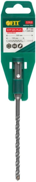 Бур по бетону SDS PLUS с двойн. резьбой 7х160мм FIT 32910