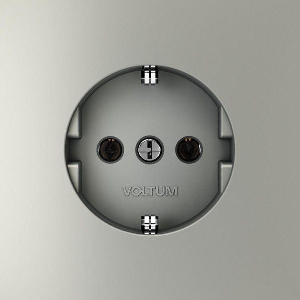 Розетка 1-м СП S70 16А с заземл. механизм сталь Voltum VLS040105