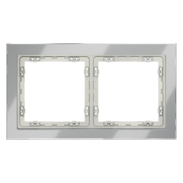 Рамка 2-м S70 стеклян. сталь Voltum VLS110205