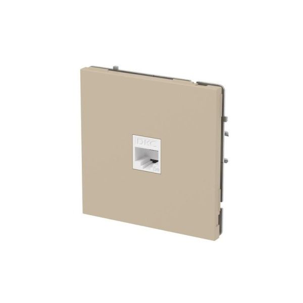 Розетка компьютерная 1-м KANT RJ45 кат.5E без шторки ванильн. марципан DKC 7015663