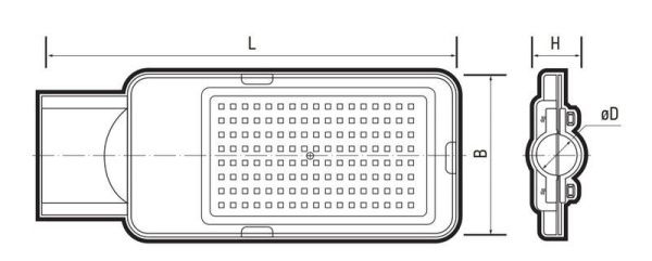 Светильник светодиодный PSL 08 GR 200Вт 5000К IP65 140/70град. ДКУ уличный консольный с линзовым модулем Pro JazzWay 5045866