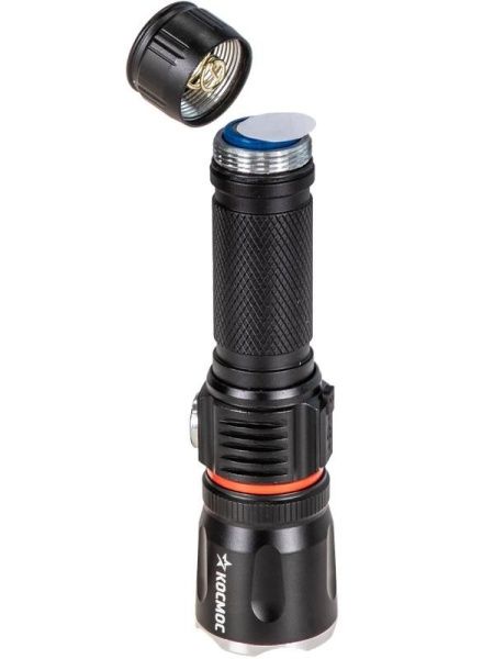 Фонарь ручной аккум. 4Вт T6LED/Li-ion18650 1200мА.ч алюм. КОСМОС (KOC811Lit)