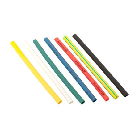 Набор трубок термоусадочных ТУТ нг тонкостен. 4/2 (7 цветов по 3шт 100мм) EKF tut-n-4