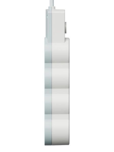 Удлинитель 3х5м с заземл. 10А IP20 USB 2800Вт 220В ПВС 3х1 с выкл. бел. КОСМОС YKsm5m3g-Z-VU10А-W