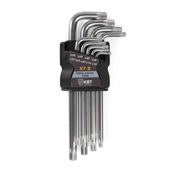 Набор ключей TORX КТ-9 (Т10-Т50) КВТ 79202