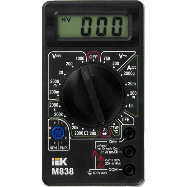 Мультиметр цифровой Universal M838 IEK TMD-2S-838