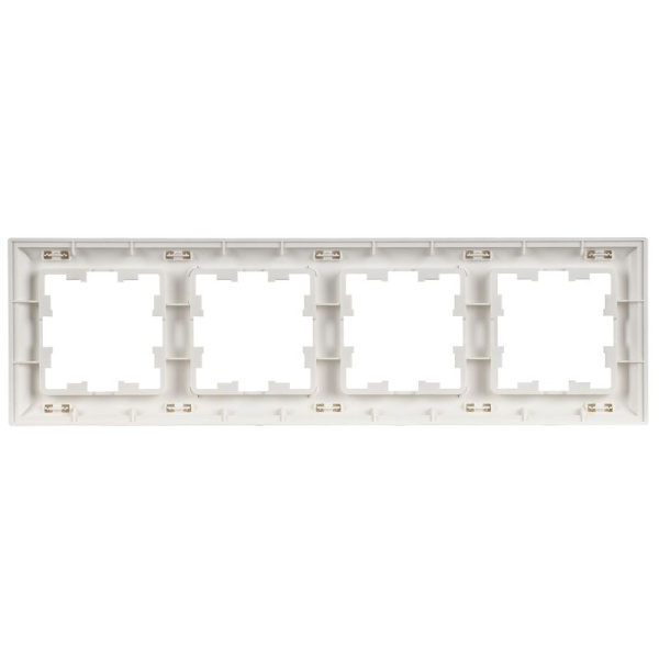 Рамка 4-м BRITE РУ-4-БрАБ арктич. бел./бел. IEK BR-M42-12-K91